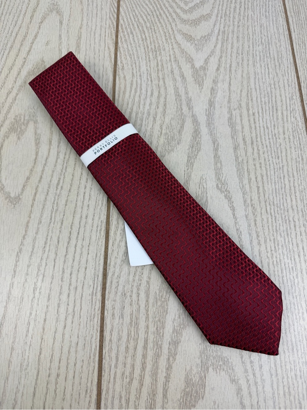 830 Perry Ellis Portfolio Men's Tie Weldon Geo Solid fl_122 Red $55 Polyester